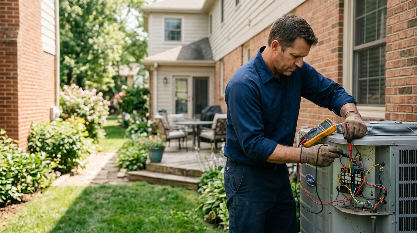 HVAC technician working near Denton, NC